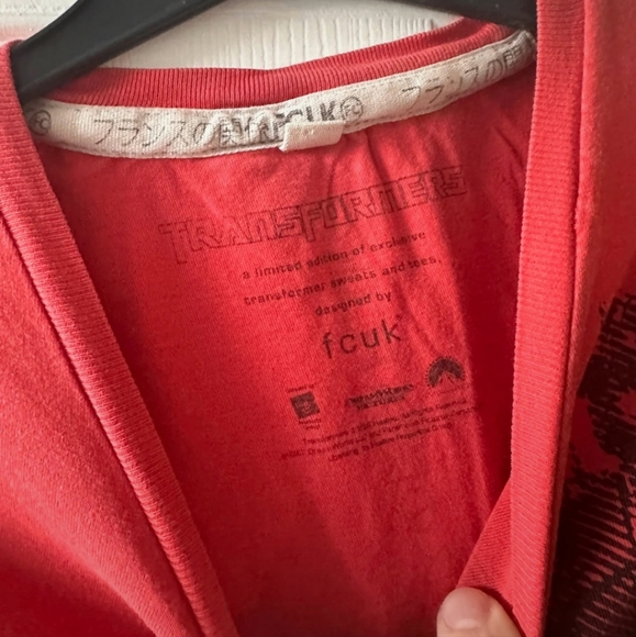 Nearly Vintage 2k7 FCUK Transformers Limited Edition T-Shirt Red - Picture 2 of 3